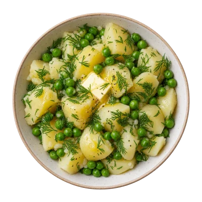 Картофель с горошком