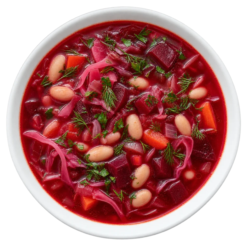 Борщ с фасолью без мяса